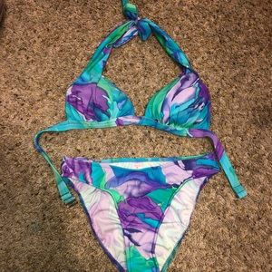 Tie dye swimsuit set 💚💜💙